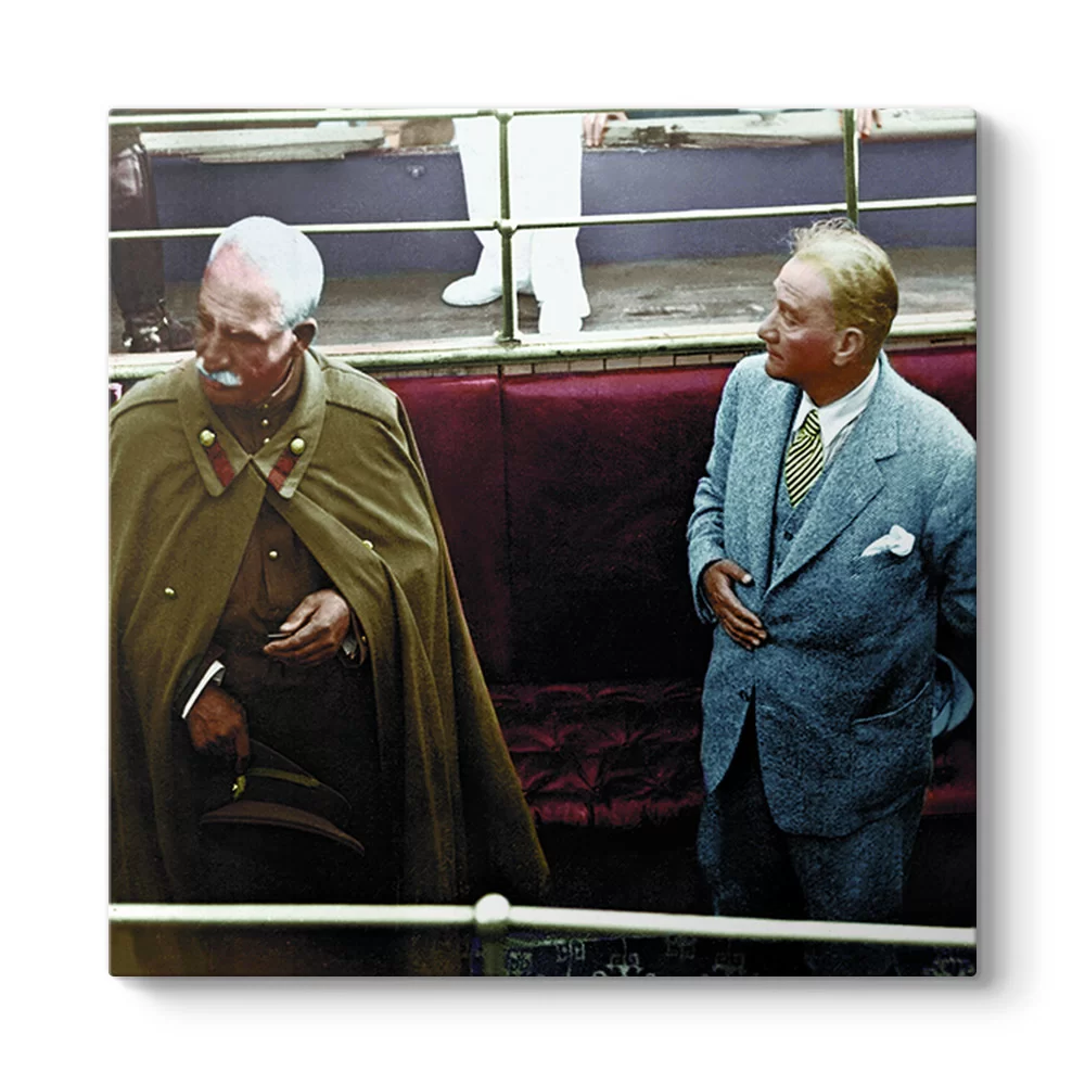 Atatürk ve İran Şahı Tablosu - Model 3